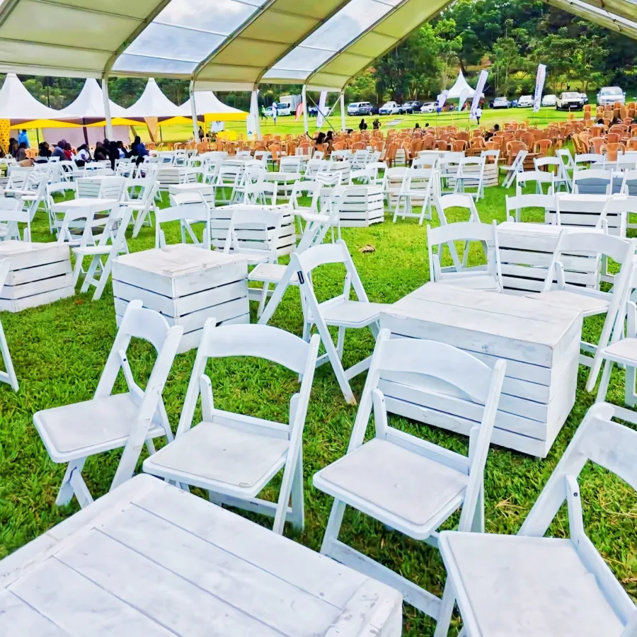 White Folding Wimbledon Chairs