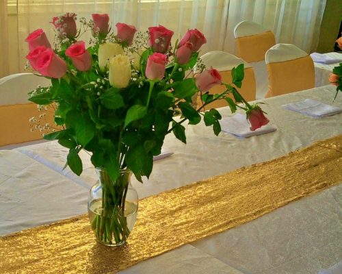 Table center pieces flowers