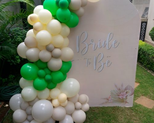 Bridal party balloons decorations
