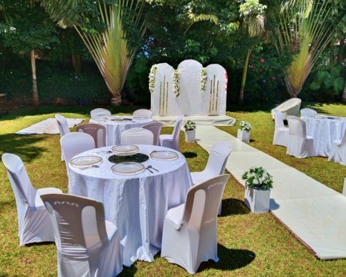 Bridal party tables and chairs